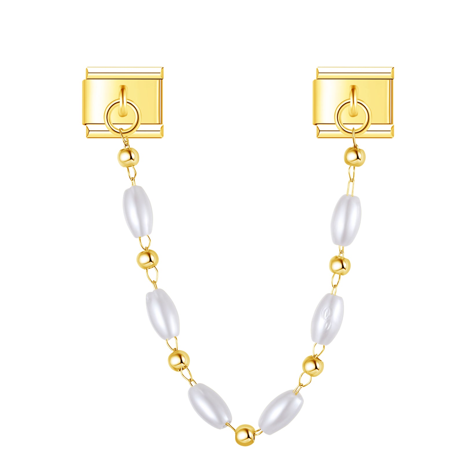 Elegant Princess Pearls - Gold Chain Charm
