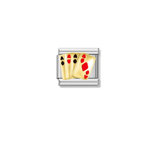 Four of Fortune – silver Italian charm by Italycharm