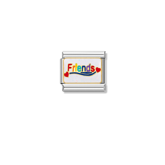 Friends – silver Italian charm by Italycharm