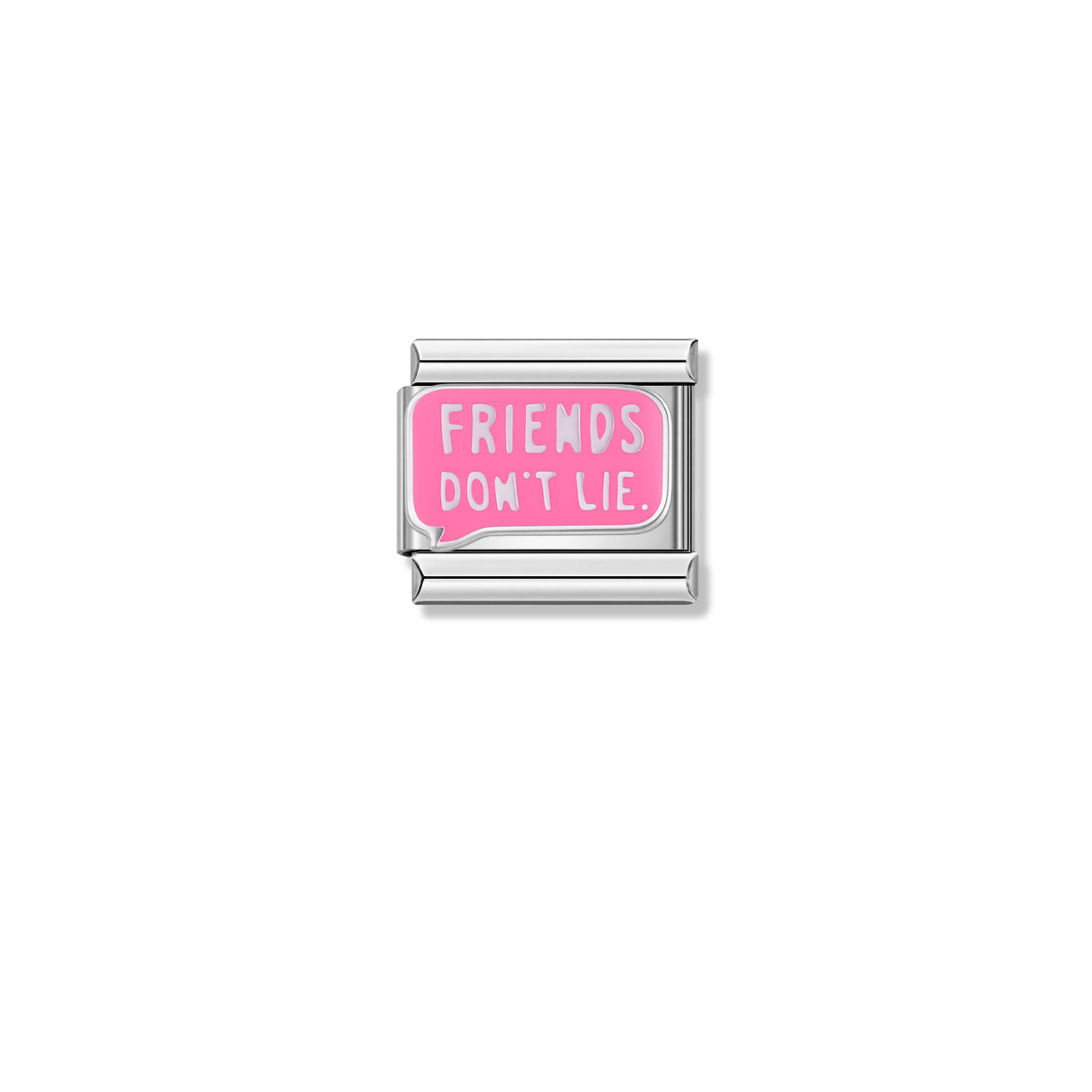 FRIEND DON'T LIE – silver Italian charm by Italycharm