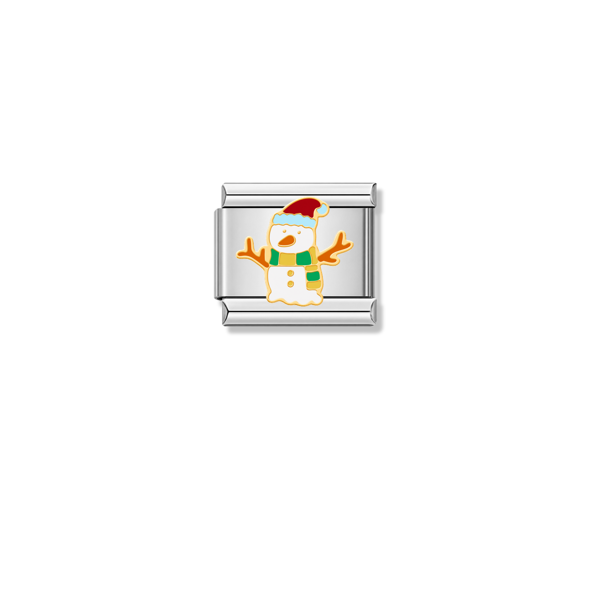 Frosty Snowman – silver Italian charm by Italycharm
