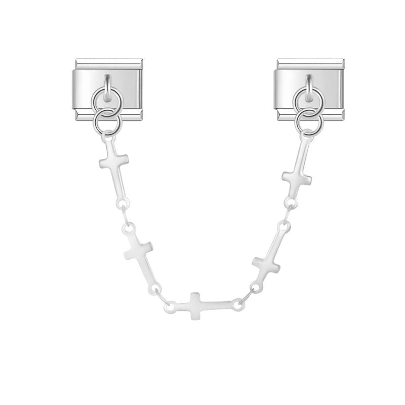 Faith Crosses - Silver Chain Charm