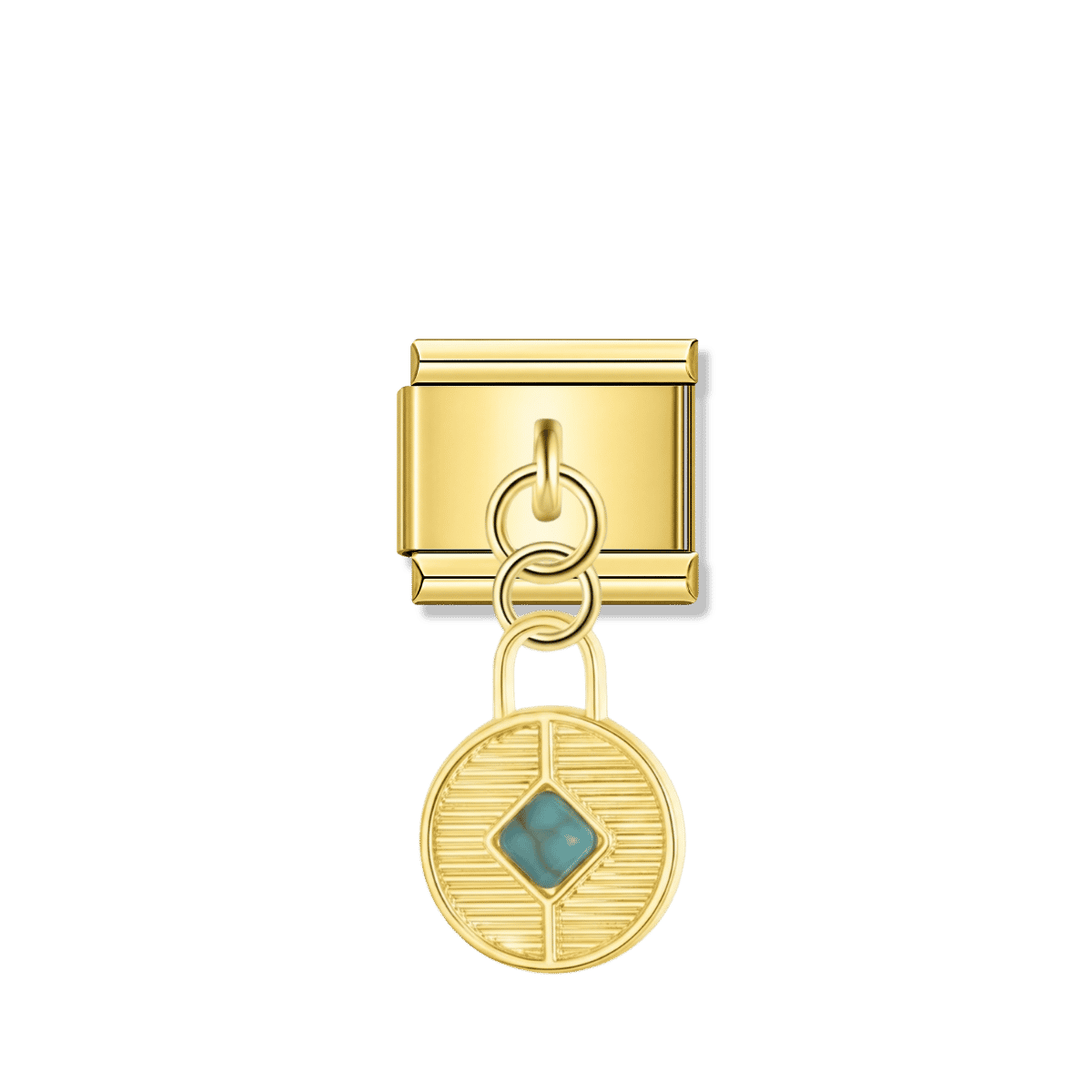 Fortune Circle – gold Italian pendant charm by Italycharm