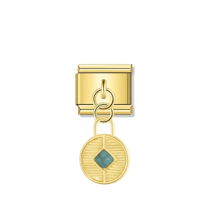 Fortune Circle – gold Italian pendant charm by Italycharm