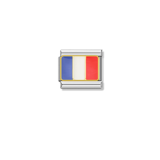 France Flag – silver Italian charm by Italycharm