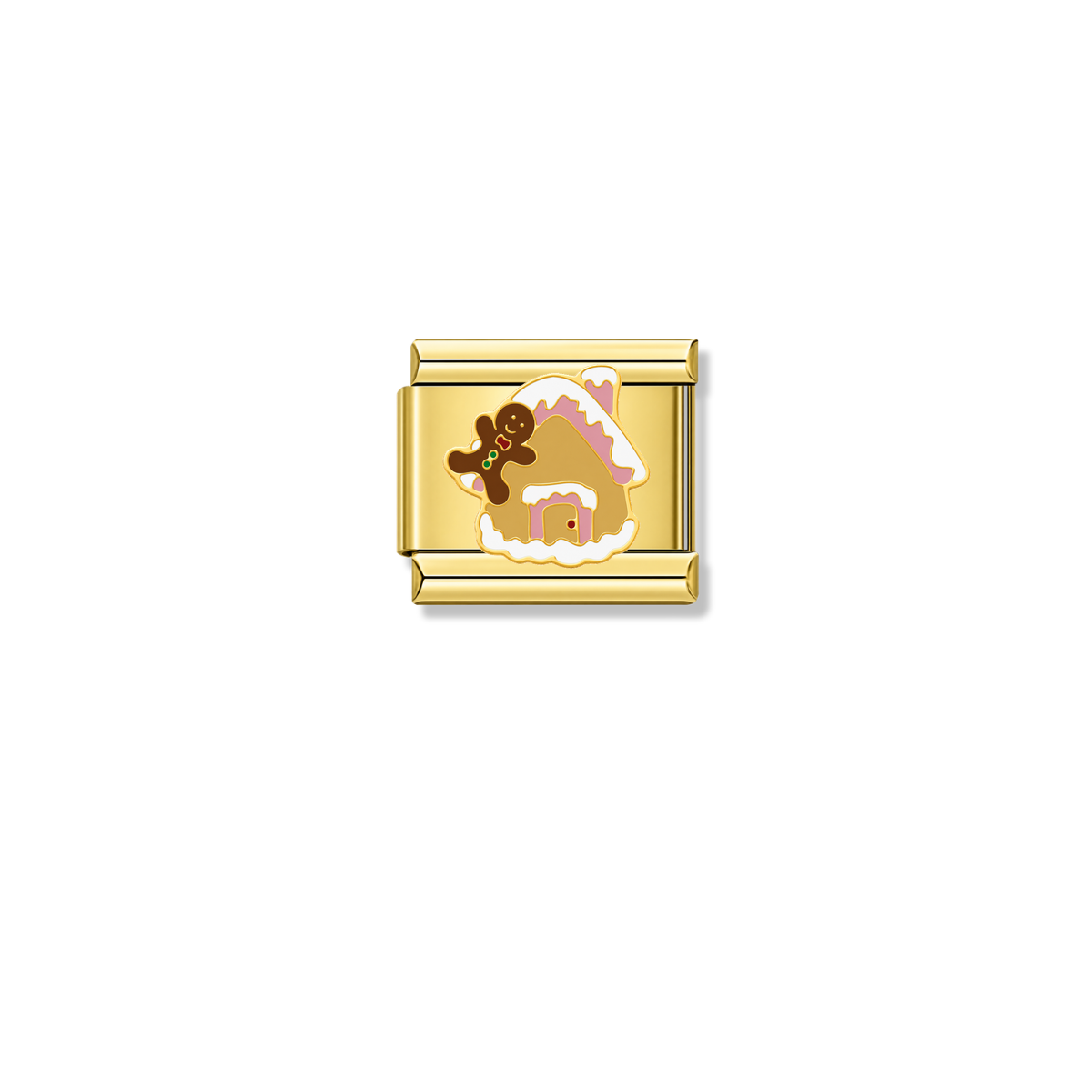 Gingerbread House – gold Italian charm by Italycharm