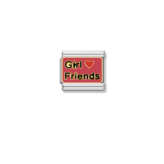 Girl Friends – silver Italian charm by Italycharm