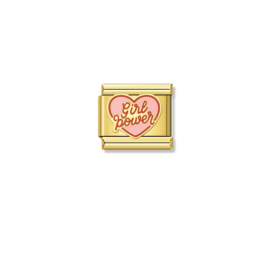 Girl Power – gold Italian charm by Italycharm