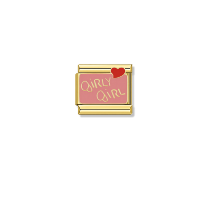 Girly Girl – gold Italian charm by Italycharm