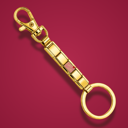 Girly Girl – gold Italian charm worn on an Italian charm bracelet