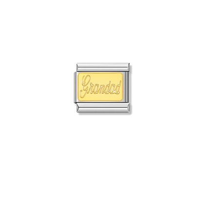 Golden Grandad – silver Italian charm by Italycharm