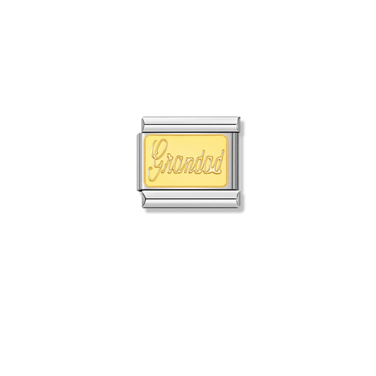 Golden Grandad – silver Italian charm by Italycharm