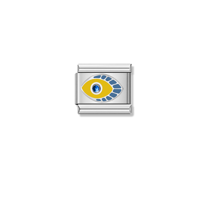 Golden Guardian Eye – silver Italian charm by Italycharm