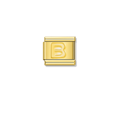 Golden Letter B – gold Italian charm by Italycharm