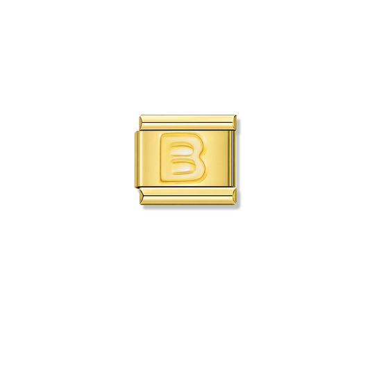 Golden Letter B – gold Italian charm by Italycharm