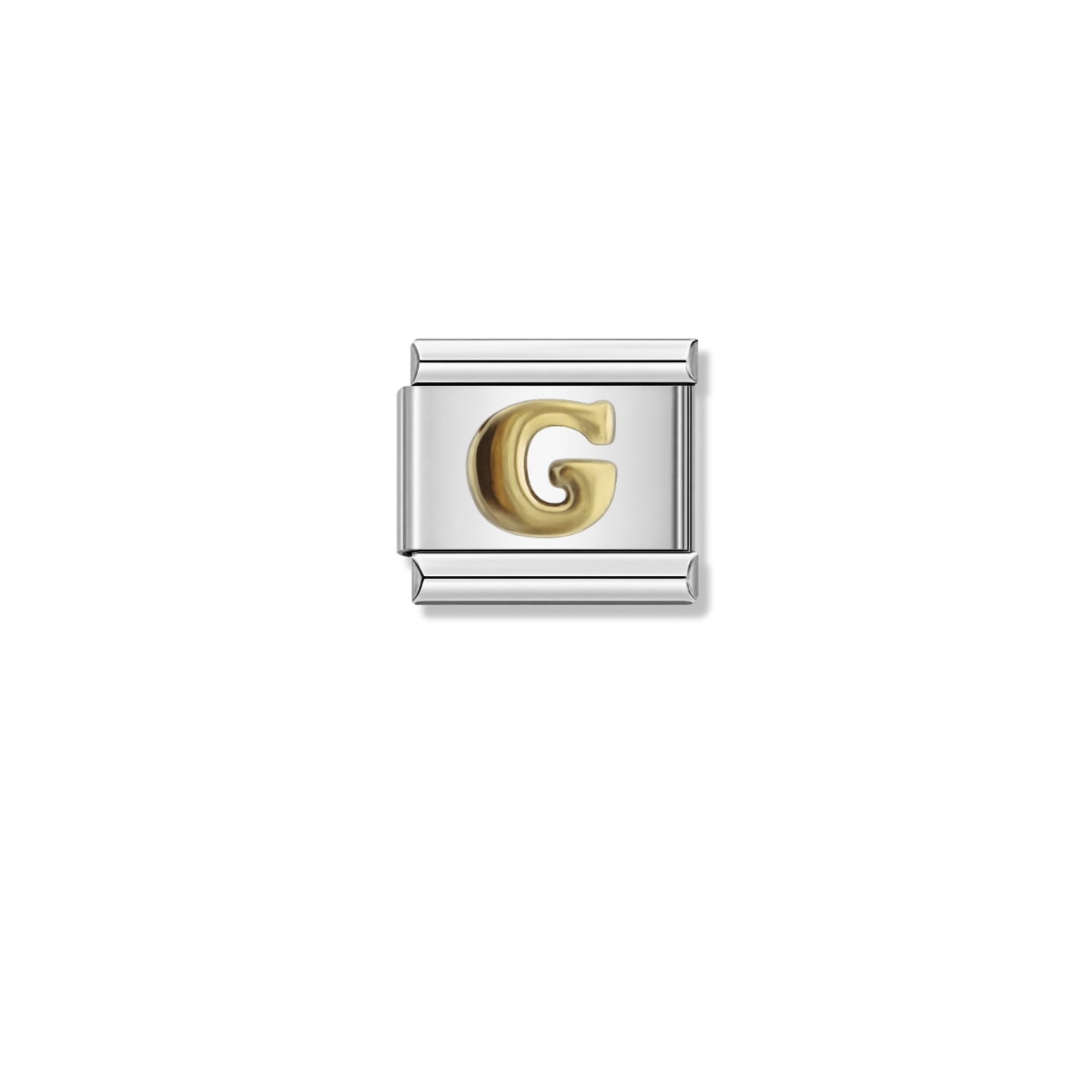 Golden Letter G – silver Italian charm by Italycharm