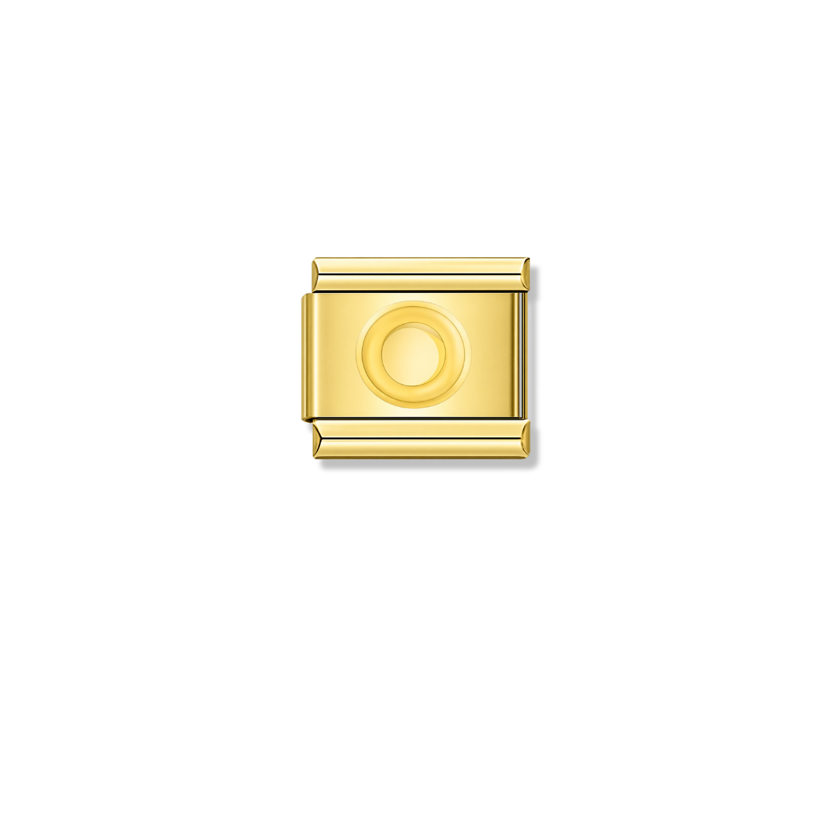 Golden Letter O – gold Italian charm by Italycharm