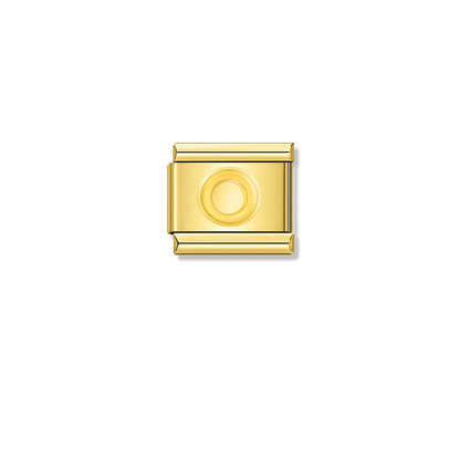 Golden Letter O – gold Italian charm by Italycharm