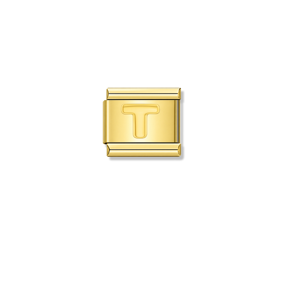 Golden Letter T – gold Italian charm by Italycharm
