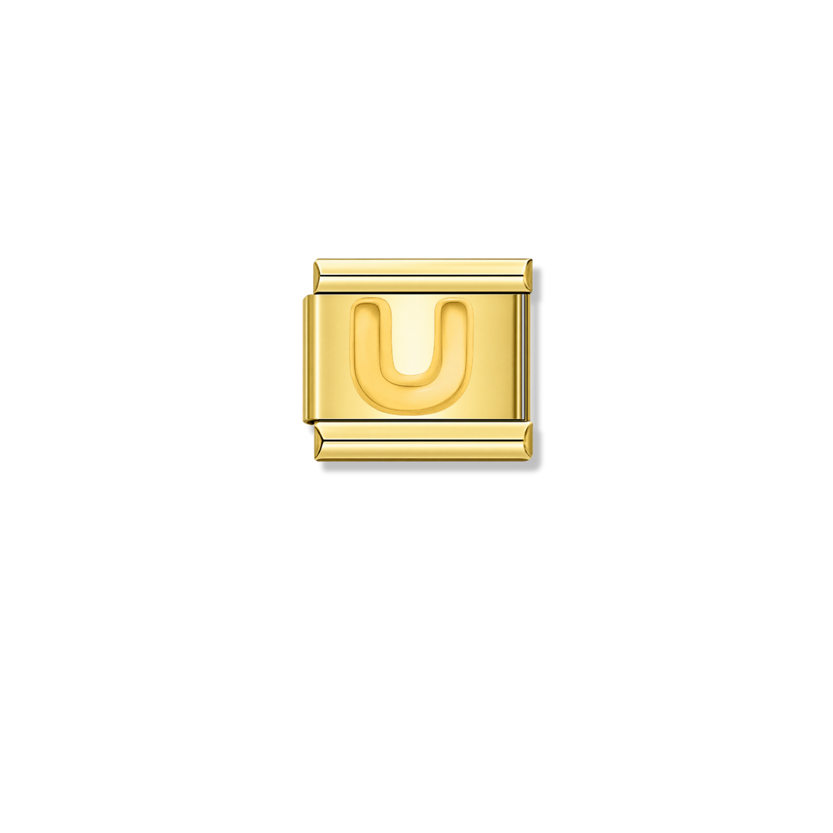 Golden Letter U – gold Italian charm by Italycharm