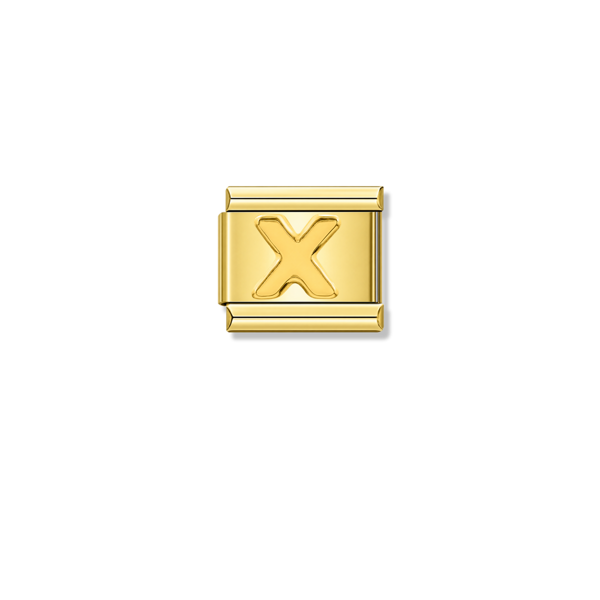 Golden Letter X – gold Italian charm by Italycharm
