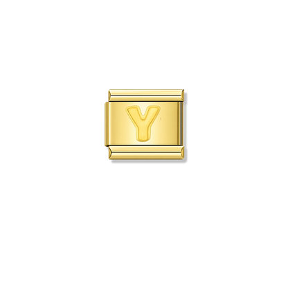 Golden Letter Y – gold Italian charm by Italycharm