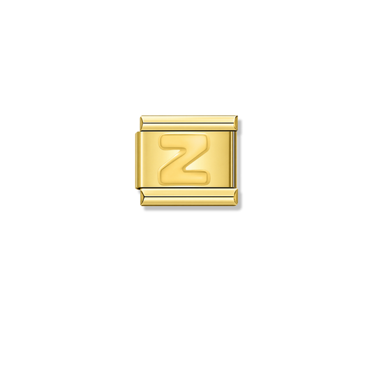 Golden Letter Z – gold Italian charm by Italycharm