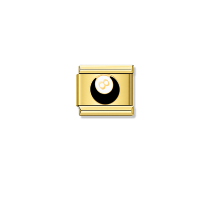 Golden Magic 8 Ball – gold Italian charm by Italycharm