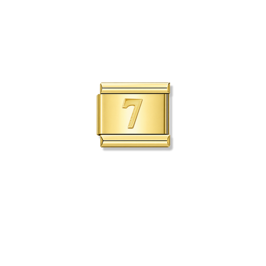 Golden Number 7 – gold Italian charm by Italycharm