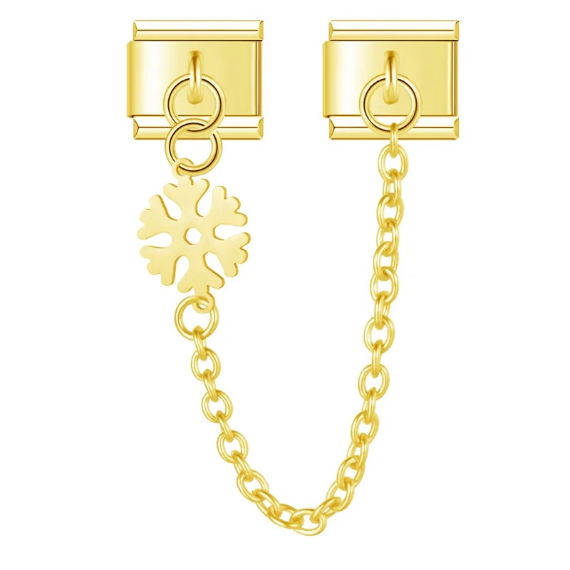 Golden Snowflake - Gold Chain Charm