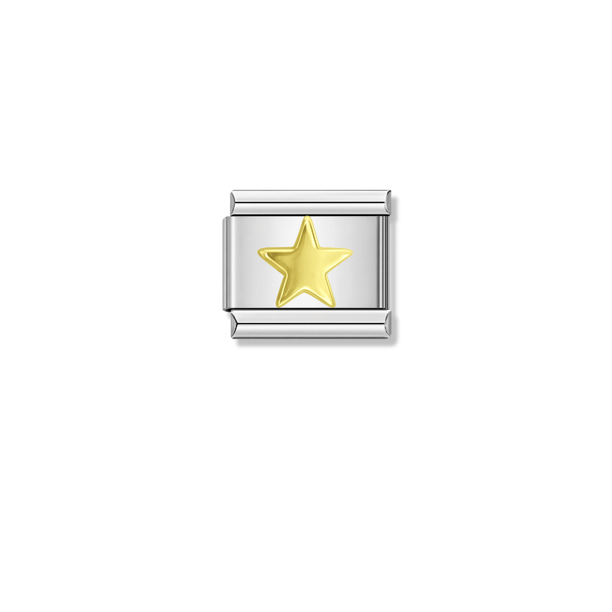 Golden Star – silver Italian charm by Italycharm