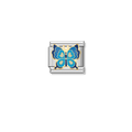 Gorgeous Blue Butterfly - Silver Charm