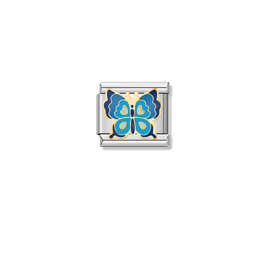 Gorgeous Blue Butterfly – silver Italian charm by Italycharm