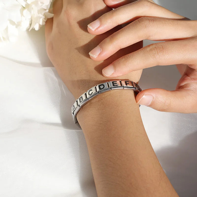 Black Letter M - Silver Charm - Charmris