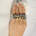 Golden Round with CZ - Gold Charm