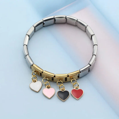Pink Heart - Gold Pendant Charm - Charmris
