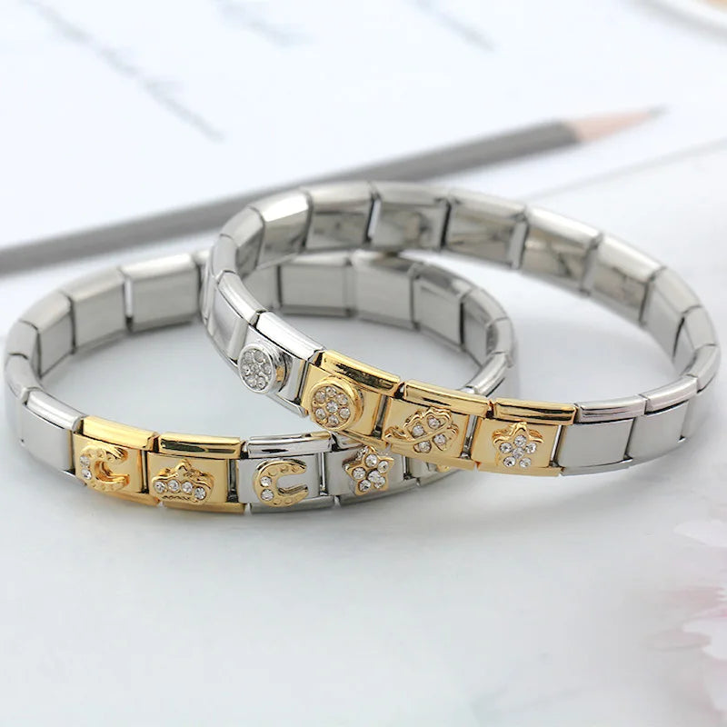 Golden Horseshoe with CZ - Gold Charm - Charmris