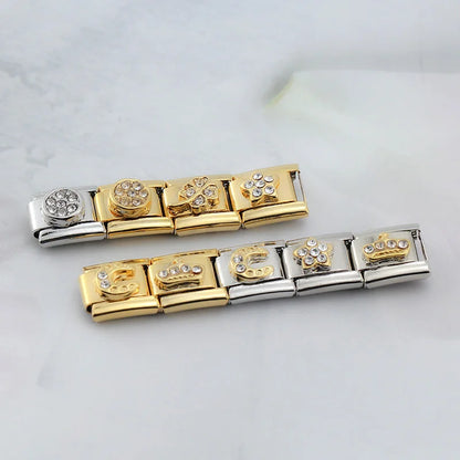 Silver Round with CZ - Silver Charm