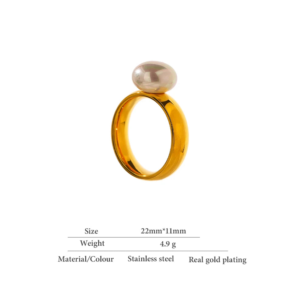 Lustre Pearl Dome Ring