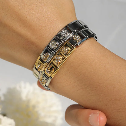 Golden Crown with CZ - Gold Charm