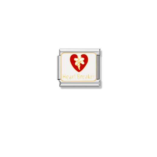Heart Breaker – silver Italian charm by Italycharm
