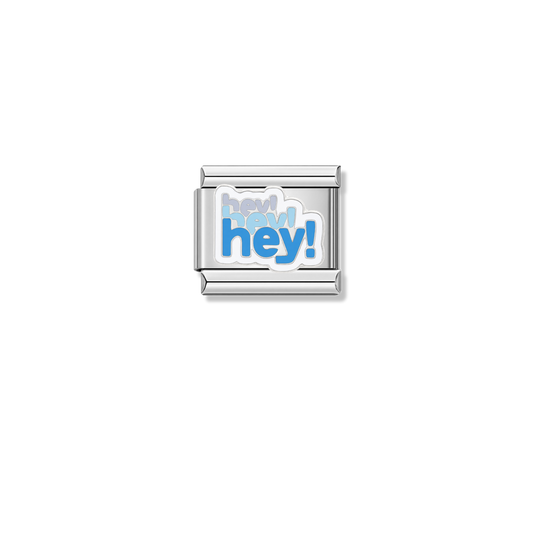 Hey! Hey! Hey! – silver Italian charm by Italycharm