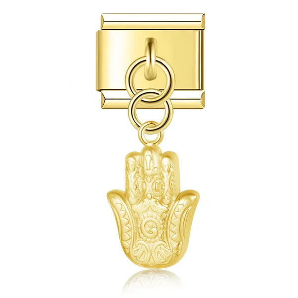 Hamsa Hand – Gold Italian Pendant Charm