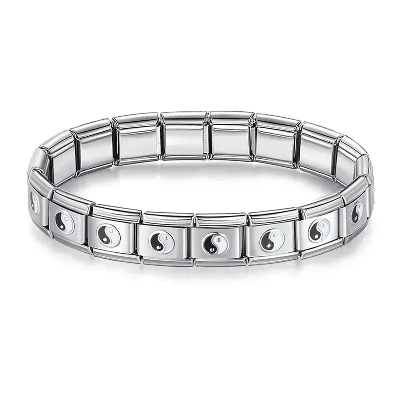 Classic Italian Bracelet with Yin Yang – Italian charm bracelet by Italycharm