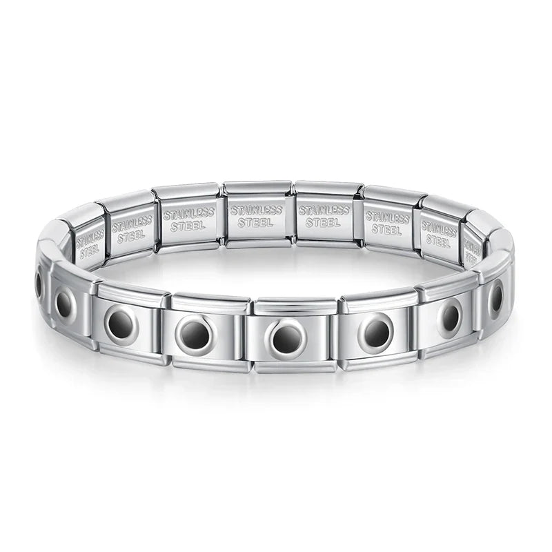 Classic Italian Bracelet with Engraved Circles – Italian charm bracelet by Italycharm