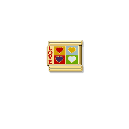 Harmony of Hearts – gold Italian charm by Italycharm
