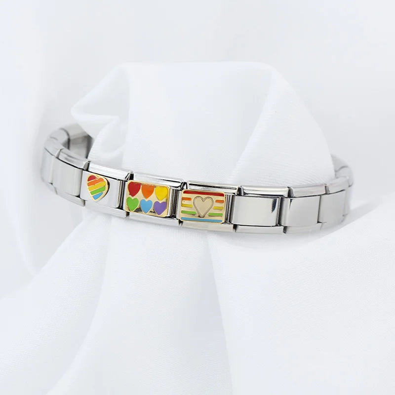 Rainbow Flag - Silver Charm - Charmris