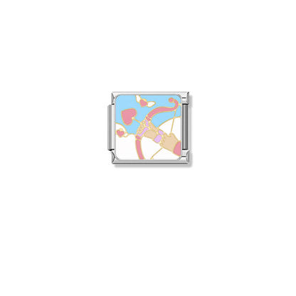 Heart Archer – silver Italian charm by Italycharm