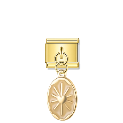 Heart of Aura – gold Italian pendant charm by Italycharm