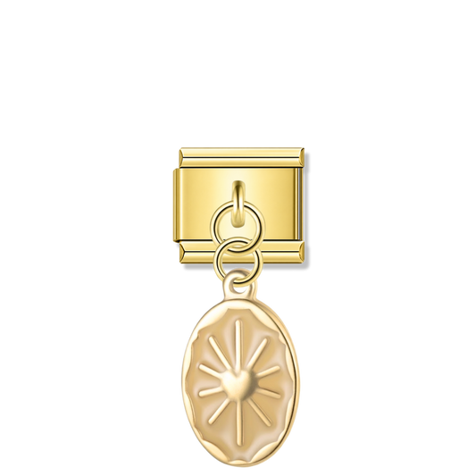 Heart of Aura – gold Italian pendant charm by Italycharm